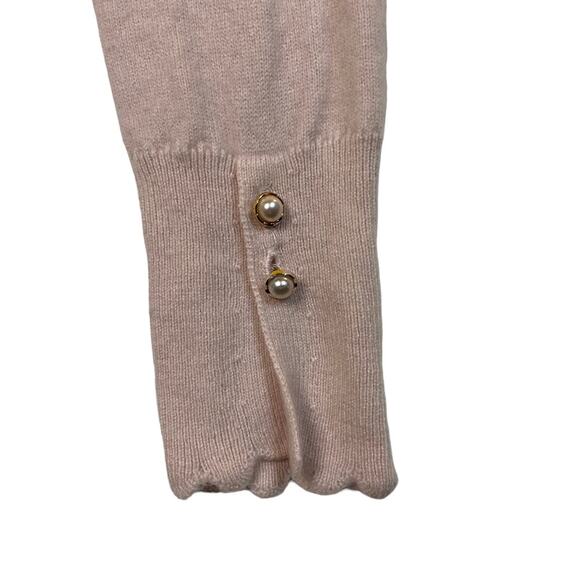 Nanette Lepore 100% 2 Ply Cashmere Pink Pullover Sweater Size Medium - Picture 4 of 5